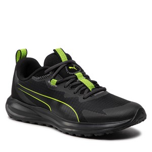 Puma Top�nky Twitch Runner Trail 376961 01 Black Lime Squeeze P�nske